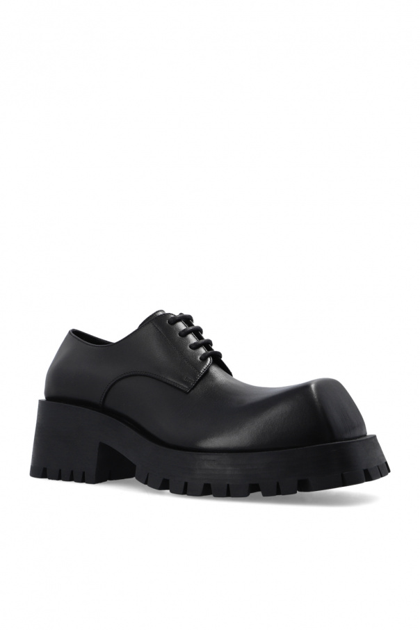 Black 'Trooper' heeled Derby shoes Balenciaga - IetpShops HK